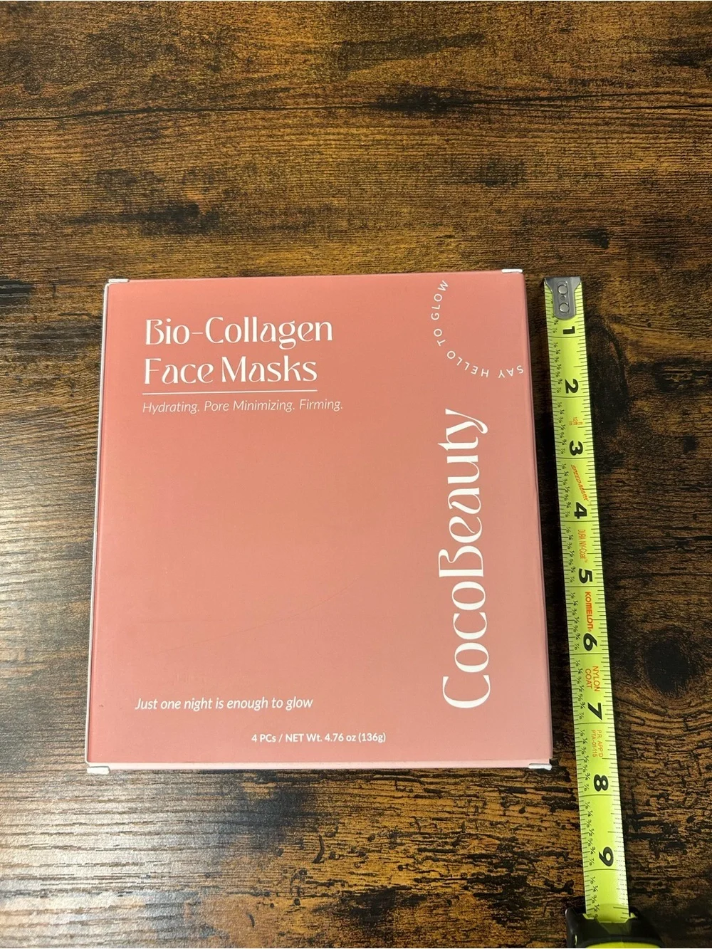 CocoBeauty Bio-Collagen Face Masks 4 Pack Hydrating Firming Pore Minimizing